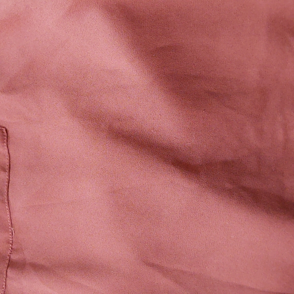 Apt.9 Burnt Orange Red Button up Long sleeve Dress Career Blouse sz S women's - Picture 13 of 14